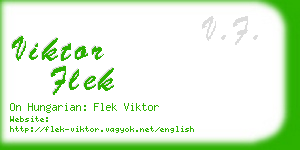 viktor flek business card